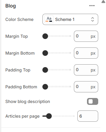 Blog Page Layout